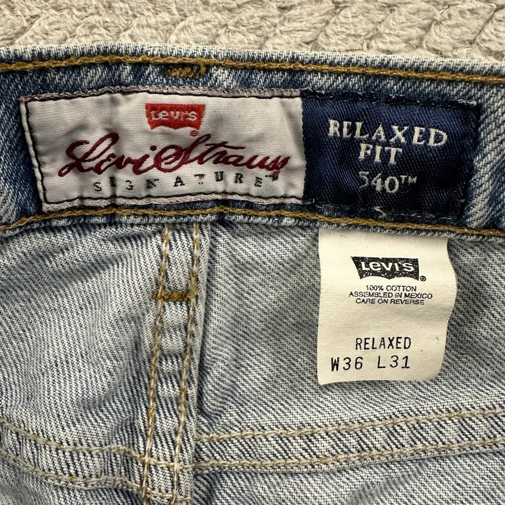 Vintage Levis Orange Tab Mens 36x31 Jeans 540 Light Wash Relaxed Fit 90's Grunge
